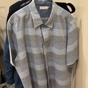 Nautica Men's Striped Shirt - Blue